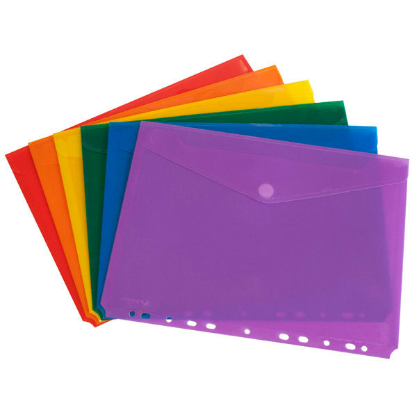 Paq/6 Carpeta Sobre A4 Multitaladro Cierre Velcro Imagen principal del producto