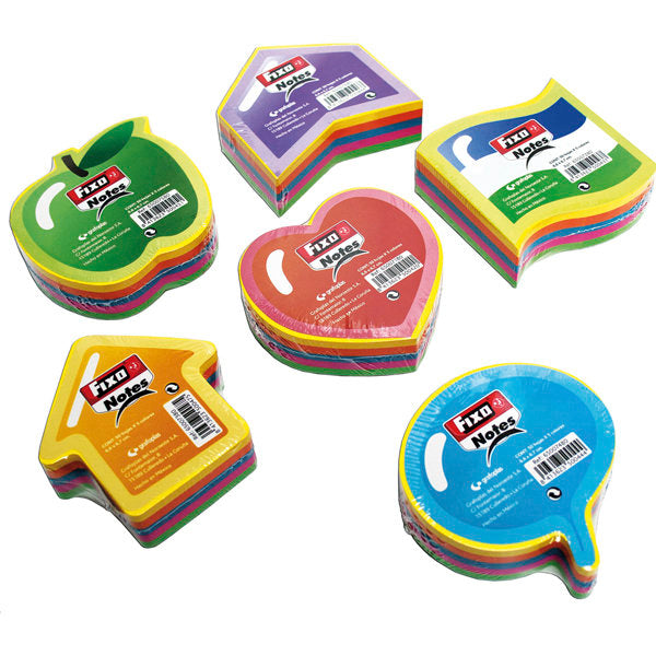 Bloc 250 Notas Adhesivas Corazon 76x76mm Fixo Colores Neon Imagen principal del producto