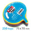 Bloc 250 Notas Adhesivas Pensamiento 76x76mm Colores Neon