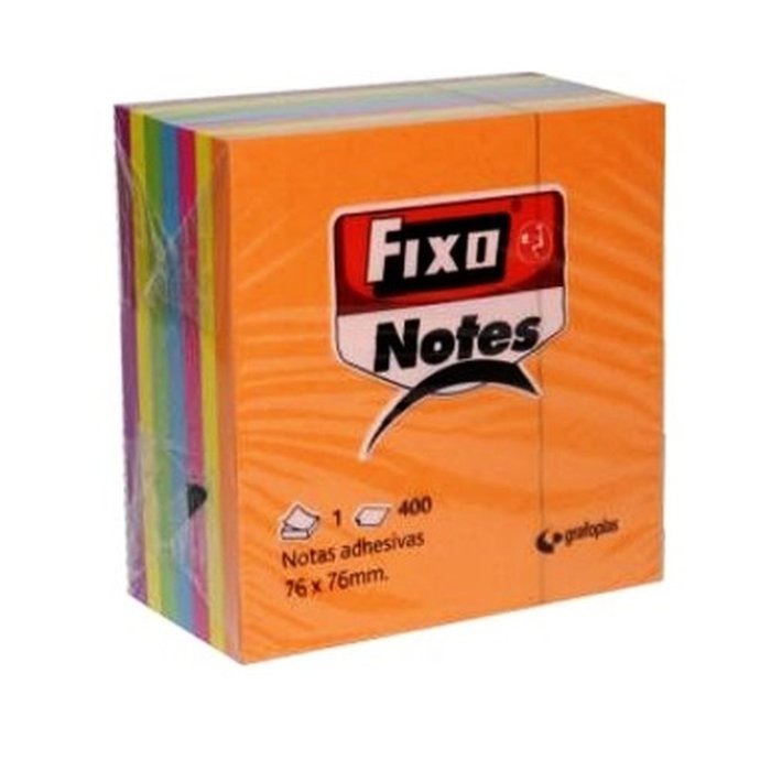 NOTAS ADHESIVAS 76X76MM 100H FIXO NEON | 6 UNIDADES | (GRAFOPLAS) Imagen principal del producto