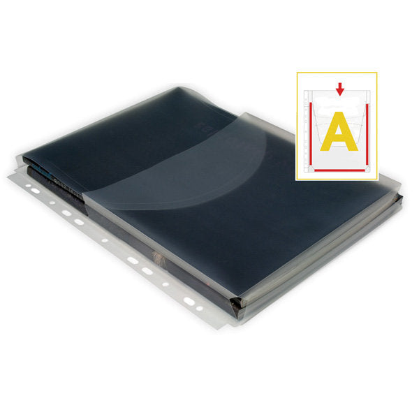 Paq/12 funda a4 11 taladros con fuelle y solapa polipropileno extra Imagen principal del producto