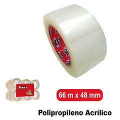 CINTA EMBALAR TRANSPARENTE 48X66 PP ACRILICO TRANSPARENTE | 36 UNIDADES | (GRAFOPLAS)
