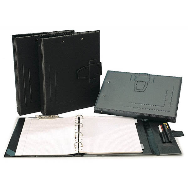 CARPETA FOLIO SOLAPA TRABILLA MINICLIP 4 ANILLAS 25MM NEGRO | 1 UNIDADES | (GRAFOPLAS)