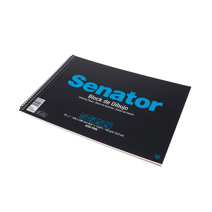 Bloc dibujo espiral senator fº prolongado 20h 150g liso microperforado