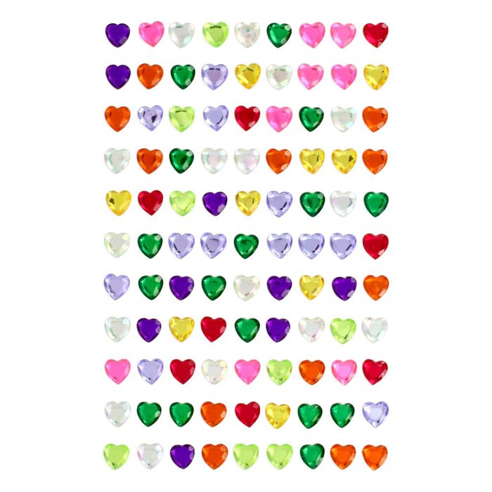 Blister Figuras Corazones Brillantes Adhesivos Surtido Fixo Imagen principal del producto