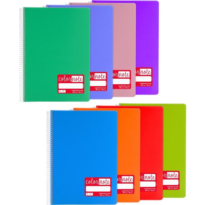 Bloc Espiral Estándar Liso 80H 90g | Grafoplas | Polipropileno | Formato Estándar | Pack 3 Unidades