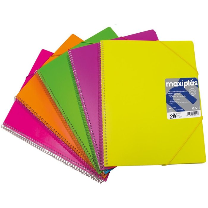 Carpeta Maxiplas 40 Fundas Fluorgraf Naranja