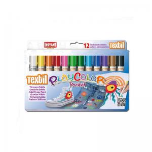 TEMPERA SOLIDA PLAYCOLOR TEXTIL POCKET 12 COLORES SURTIDOS | 1 UNIDADES | (INSTANT) Imagen principal del producto