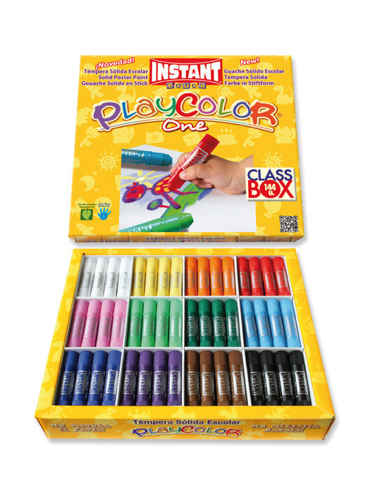 Caja 144 Colores Tempera Solida Playcolor One