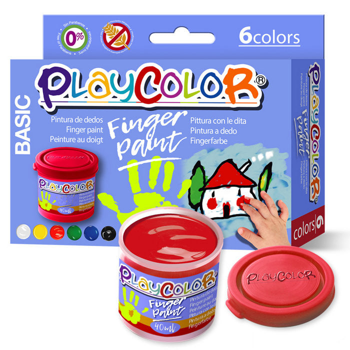 Pintura Dedos Playcolor Finger Paint Basic 40 ml Pack 6 INSTANT Imagen principal del producto