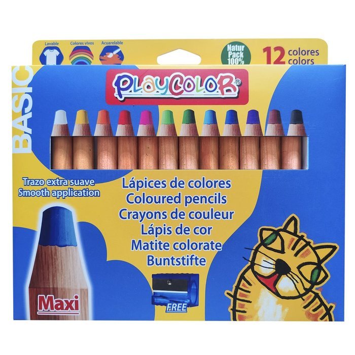 Lápiz Playcolor Maxi Basic 12 Colores INSTANT