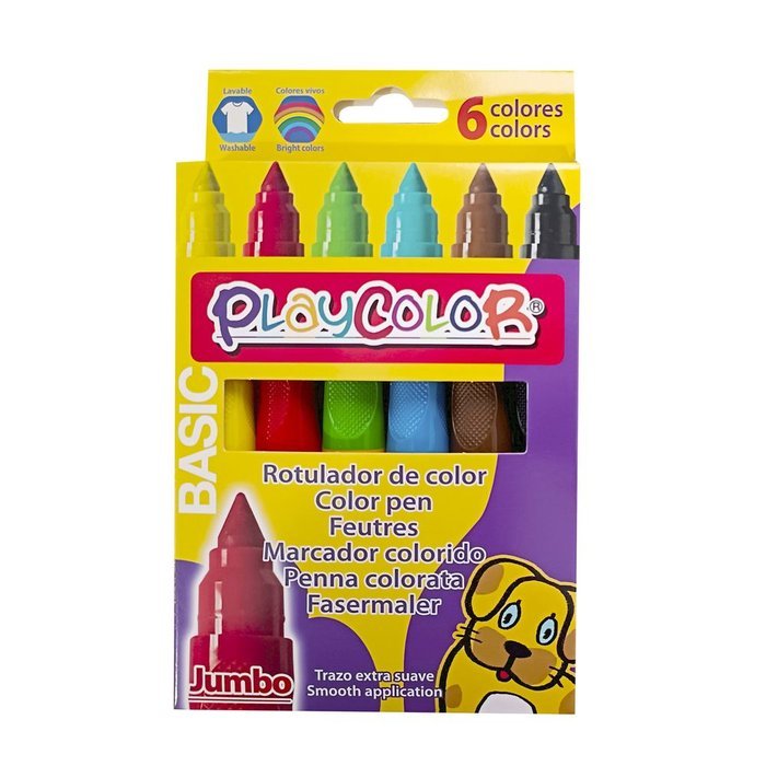 Rotulador Playcolor Jumbo Basic 6 Colores INSTANT Imagen principal del producto