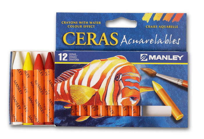 CERA MANLEY ACUARELABLE 12 COLORES REF 412 | 1 UNIDADES | (MANLEY PRODUCTOS, S,A,) Imagen principal del producto