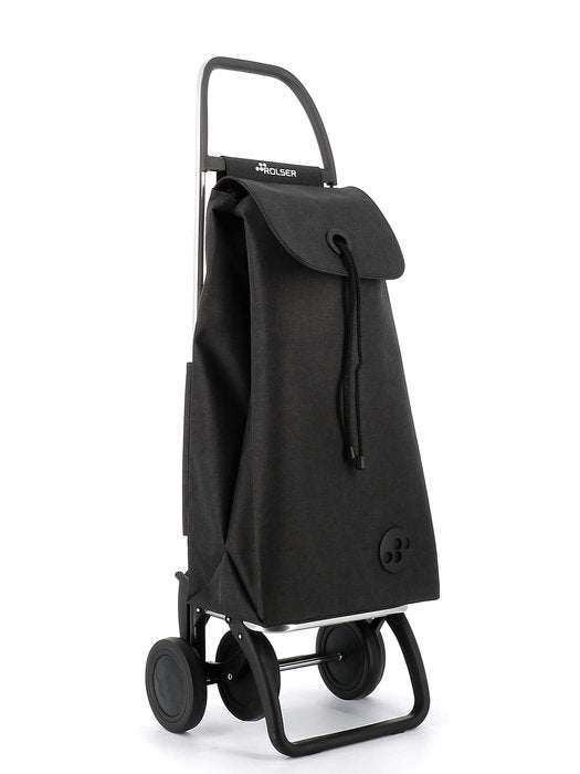 Carro compra tipo saco 4 ruedas I-max Tweed negro ROLSER