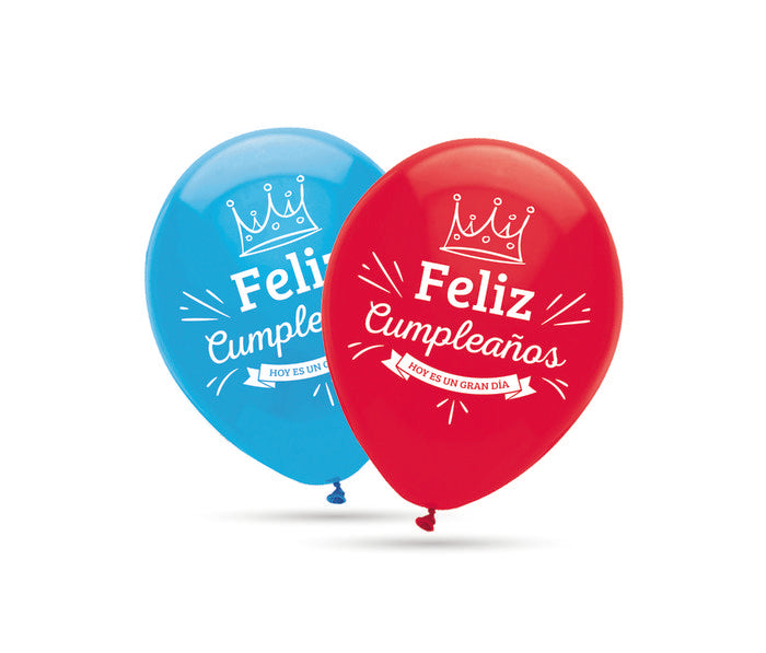 GLOBO 30CM BOLSA 10 UNID FELIZ CUMPLEAÑOS | GRAN FESTIVAL ,S,A, | ENVASE 12 UDS. UNIDAD | 8421332506336