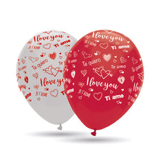 BOLSA 10 GLOBOS 30 CM I LOVE YOU | GRAN FESTIVAL ,S,A, | ENVASE 12 UDS. UNIDAD | 8421332506633