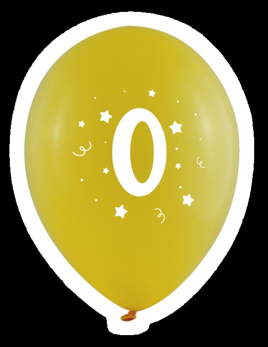 Globos 30 cm diámetro Bolsa-solapa 10 unidades surtido Número 0 GRAN FESTIVAL