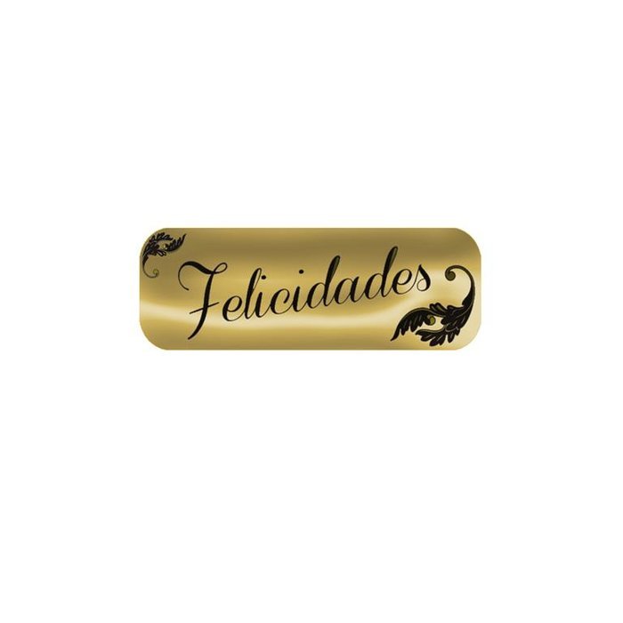 Etiqueta Adhesiva Felicidades Oro Rollo 250 Unidades ARGUVAL Imagen principal del producto