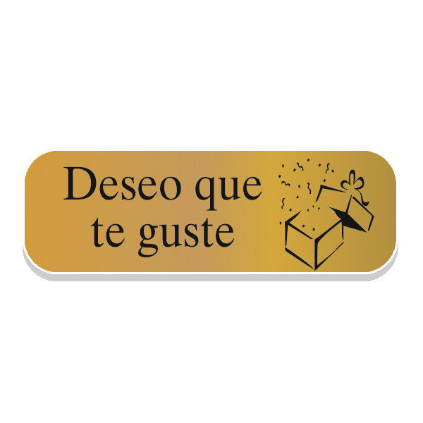 Etiquetas Oro Deseo Que Te Guste 250 Unidades Marca Arguval Imagen principal del producto