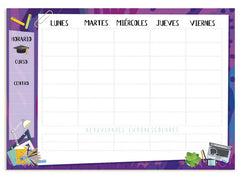 PLANIFICADOR A4 HORARIOS ESCOLARES JUVENIL 4 MODELOS 6 H | 10 UNIDADES | (ARGUVAL, S,L,)