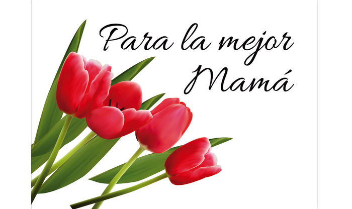 TARJETA MINI TULIPANES PARA LA MEJOR MAMA | ARGUVAL, S,L, | ENVASE 25 UDS. UNIDAD | 8421363422254 Imagen principal del producto