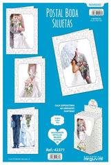 POSTAL BODA SILUETAS 48 UNIDADES | ARGUVAL, S,L, | ENVASE 48 UDS. UNIDAD | 8421363423718