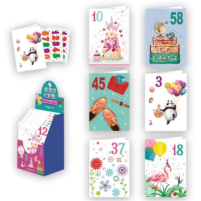POSTAL CUMPLEAÑOS PERSONALIZABLE 48 UNIDADES | ARGUVAL, S,L, | ENVASE 48 UDS. UNIDAD | 8421363443440 Imagen principal del producto