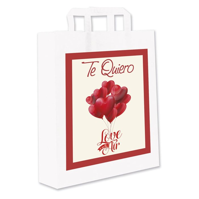 BOLSA REGALO PAPEL 37X32X12CM GLOBOS TE QUIERO | ARGUVAL, S,L, | 1 UNIDAD | 8421363465794
