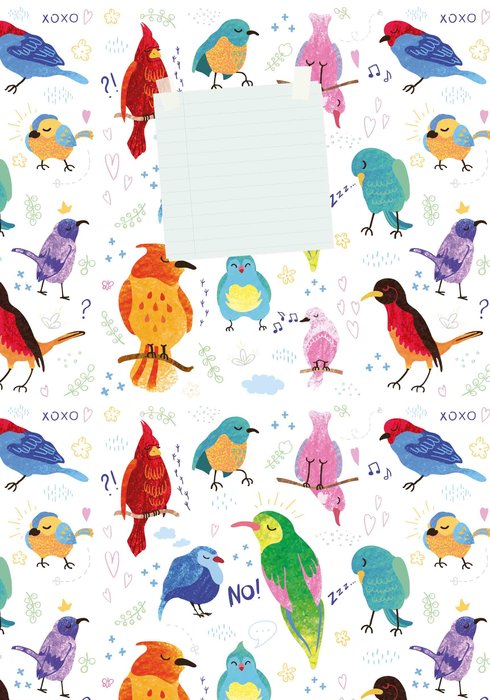 Cuaderno A6 Pájaros 64 Hojas Lisas Argüval