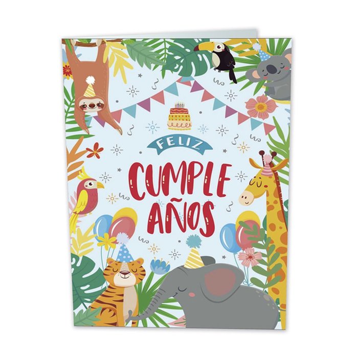 POSTAL SUPER FELIZ CUMPLEAÑOS INFANTIL | ARGUVAL, S,L, | ENVASE 5 UDS. UNIDAD | 8421363472853