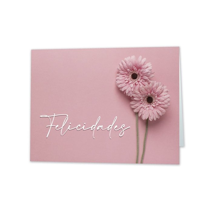 EXPOSITOR 25 TARJETAS MINI CARD ROSA FELICIDADES 66X90MM | ARGUVAL, S,L, | ENVASE 25 UDS. UNIDAD | 8421363473010