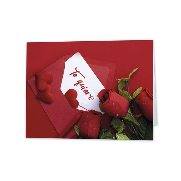 Expositor 25 Tarjetas Mini Card Sobre Te Quiero 66x90mm ARGUVAL
