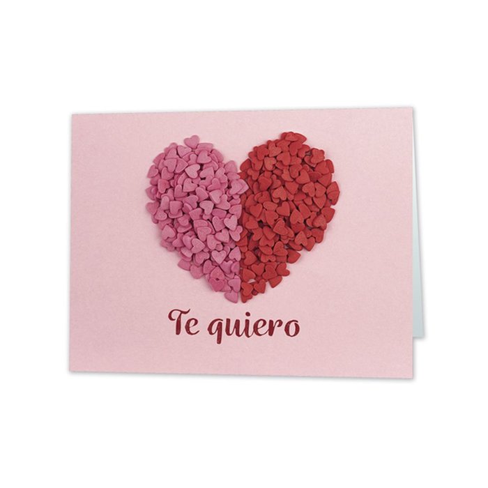 Expositor 25 Tarjetas Mini Card Corazón Te Quiero Marca Arguval