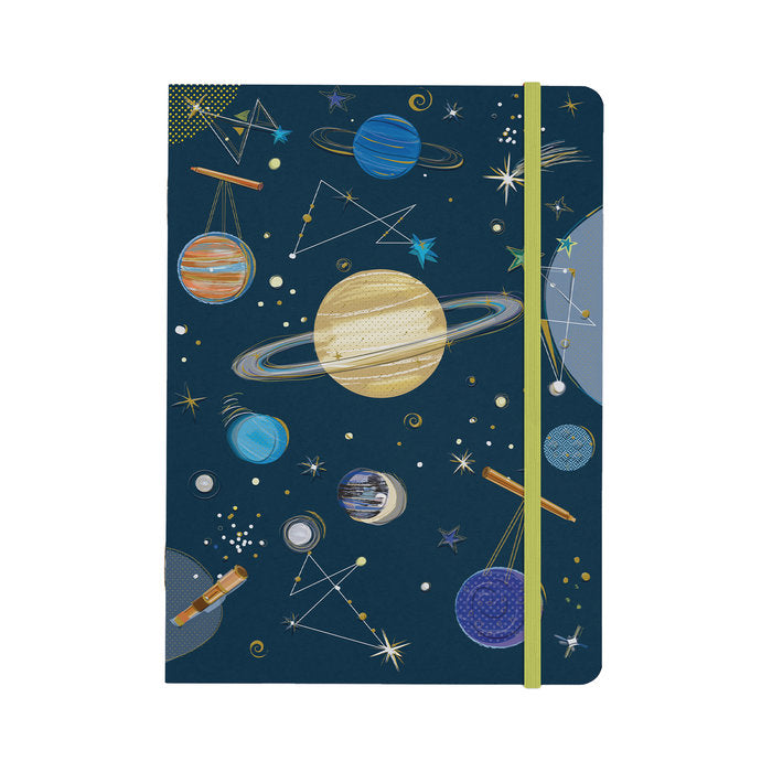 Cuaderno A5 con Goma Planetas Turnowsky 64 Hojas Lisas Marca Arguval