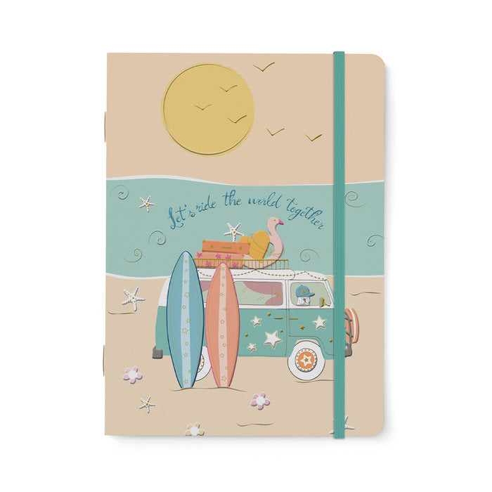 Cuaderno A6 con Goma Furgoneta Turnowsky 64 Hojas Lisas Marca Arguval