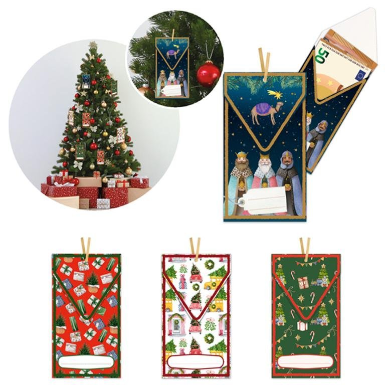 EXPOSITOR 48 BILLETEROS COLGANTE NAVIDAD SURTIDO | ARGUVAL, S,L, | ENVASE 48 UDS. UNIDAD | 8421363474680