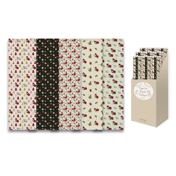 EXPOSITOR 50 ROLLOS PAPEL NAVIDAD CATALAN 70X100 CM SURTIDO | ARGUVAL, S,L, | ENVASE 50 UDS. UNIDAD | 8421363475045
