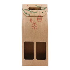 CAJA REGALO DOBLE BOTELLA CARTON NAVIDAD MARRON | ARGUVAL, S,L, | 1 UNIDAD | 8421363475274