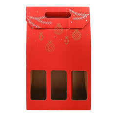 CAJA REGALO TRIPLE BOTELLAS CARTON NAVIDAD ROJO | ARGUVAL, S,L, | ENVASE 12 UDS. UNIDAD | 8421363475311