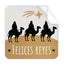Rollo 250 Etiquetas Cuadrada Reyes Magos Navidad
