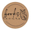 Rollo 250 Etiquetas Redondas Marrón Buho Books Lovers Marca Arguval