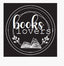 Rollo 250 Etiquetas Redondas Negra Libro Books Lovers Marca Arguval