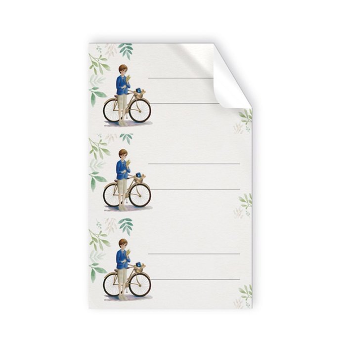 Blister 9 Stickers Comunión Niño Bicicleta Personalizables ARGUVAL