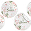 Rollo 250 Etiquetas Redondas Flores Te Quiero Marca Arguval