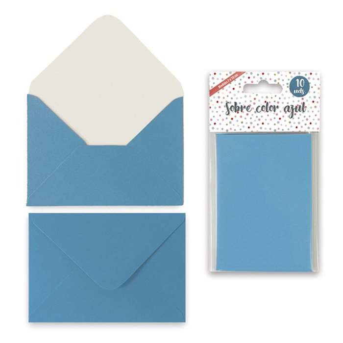 SOBRES COLOR AZUL 7X10CM BLISTER 10U | 10 UNIDADES | (ARGUVAL, S,L,) Imagen principal del producto