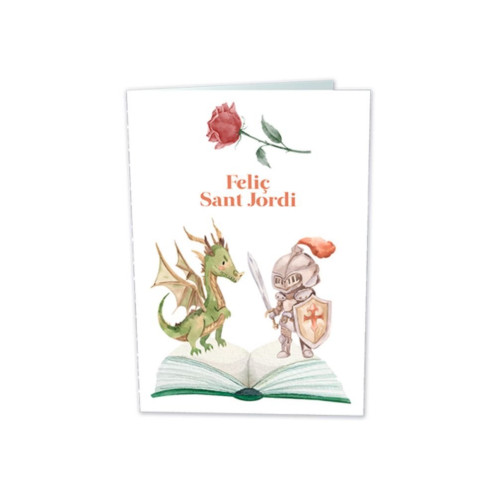 POSTAL SANT JORDI ROSA CABALLERO Y DRAGON MODELO 2 | ARGUVAL, S,L, | ENVASE 10 UDS. UNIDAD | 8421363479418