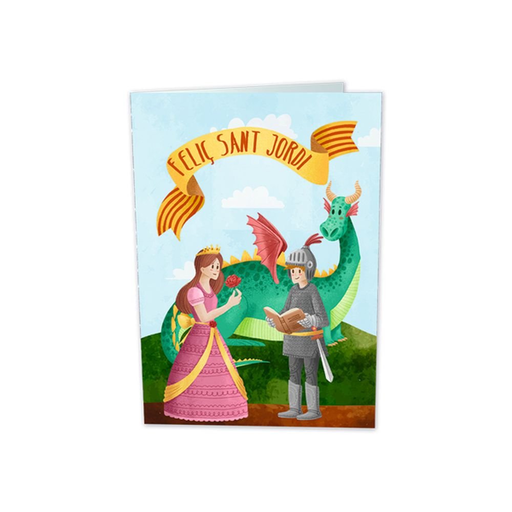 POSTAL SANT JORDI CABALLERO PRINCESA Y DRAGON MODELO 3 | ARGUVAL, S,L, | ENVASE 10 UDS. UNIDAD | 8421363479425