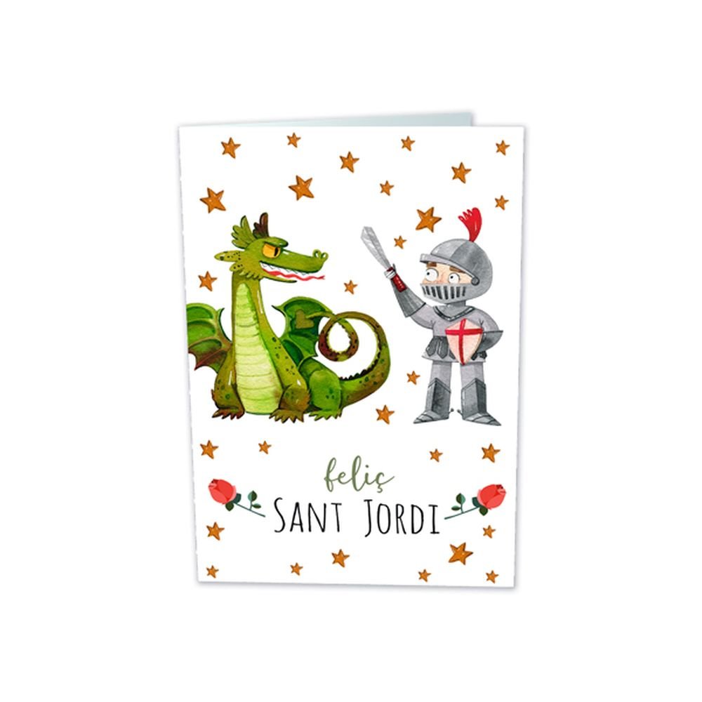 POSTAL SANT JORDI DRAGON Y CABALLERO MODELO 4 | ARGUVAL, S,L, | ENVASE 10 UDS. UNIDAD | 8421363479432