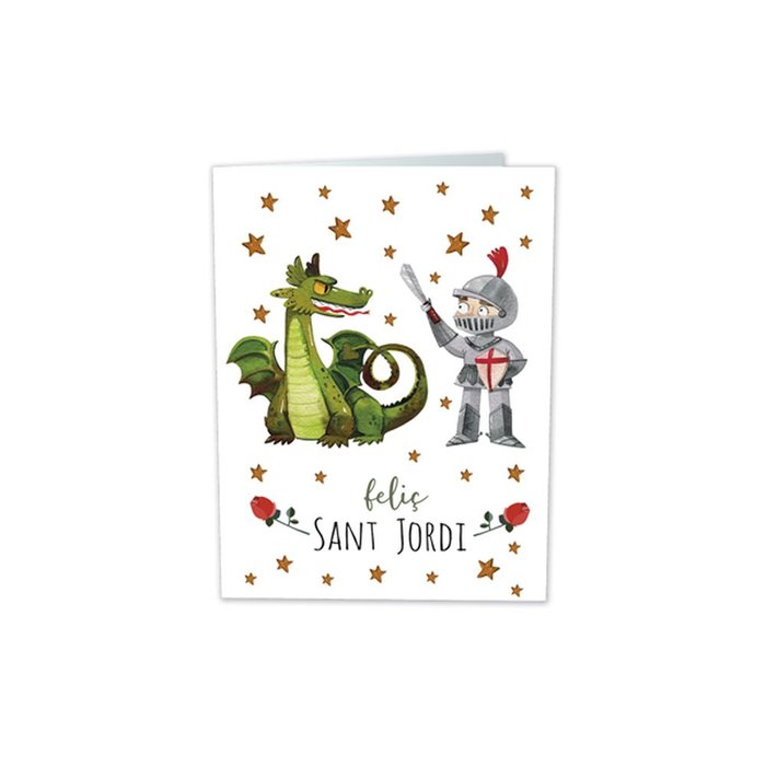 PAQUETE 25 MINI CARD SANT JORDI CON ESTRELLAS | ARGUVAL, S,L, | ENVASE 25 UDS. UNIDAD | 8421363479470