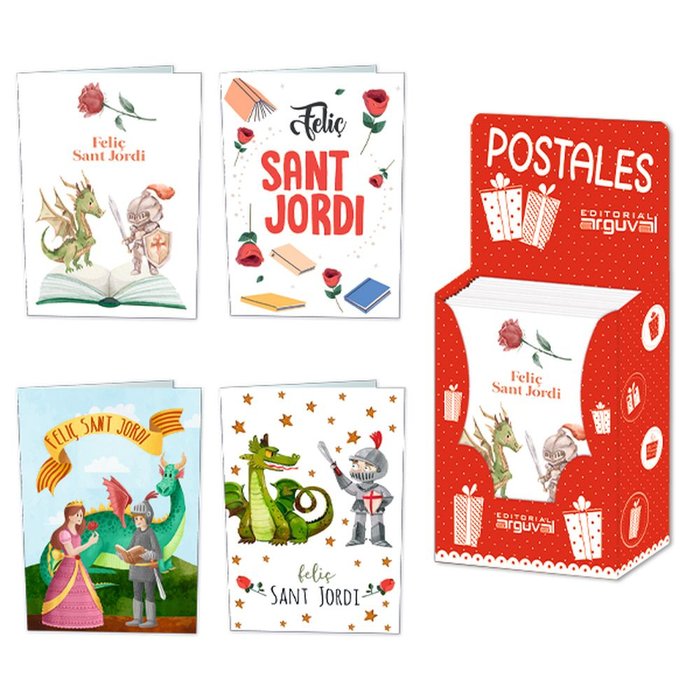 EXPOSITOR 48 POSTALES SANT JORDI SURTIDAS | ARGUVAL, S,L, | ENVASE 48 UDS. UNIDAD | 8421363479531